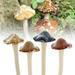 SESAVER 4Pcs Mushrooms Decorations Ceramics Fairy Garden Mushroom Ornaments Realistic Mushroom Sculpture Non-Fading Toadstool Mu