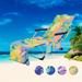 Lounge Chair Towel Beach Towel Microfiber Pool Lounge Chair Cover Beach Chair Cover with Side Pockets Pool Towel Chaise Lounge Cover Microfiber Tie Dye Beach Towel for Holidays Sunbathing 73x210 cm