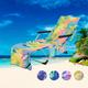 Lounge Chair Towel Beach Towel Microfiber Pool Lounge Chair Cover Beach Chair Cover with Side Pockets Pool Towel Chaise Lounge Cover Microfiber Tie Dye Beach Towel for Holidays Sunbathing 73x210 cm