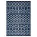 Lightweight Moroccan Trellis Navy 9 ft. x 12 ft. Reversible Plastic Indoor/Outdoor Area Rug