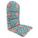 Jordan Manufacturing 49 x 20.5 Talavera Aqua Medallion Rectangular Outdoor Adirondack Chair Cushion with Back Strap