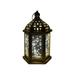 Outoloxit Mini Lantern with LED Ramadan Lantern Decoration Mini Lantern Decor with Candles Hanging Lanterns for Ramadan Decor Christmas Wedding Table Centerpiece Decor Gold