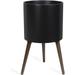 YINCHEN 14 Inch Planter Pot with Stand Mid-Century Tall Plant Pot with Legs for Indoor Plants X-Large Black 88-O-XL-B