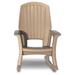 Plastics Rockaway 600 Pound Capacity Heavy Duty All Weather Easy Assemble Outdoor Rocking Chair for Deck and Patio Taupe