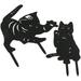 2 Pcs Decor Animal Halloween Garden Stakes Black Ornaments for Outdoor Decorations Card Lawn