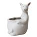 ZPAQI Nordic Kangaroo Shape Ceramic Succulent Planter Animal Cactus Flower Pot Miniature Holder Gardening Container Home Backyard Patio Decoration