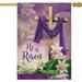 YCHII Easter Garden Flag He is Risen Spring Easter Flag Large Vertical Easter Cross Double Sided for Home Farmhouse Yard Outdoor Decorations