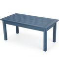 Outdoor Coffee Table 36 L All Weather Resistant HIPS Patio Furniture Adirondack Dining Table for Garden Lawn Porch Balcony Blue