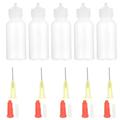 5 Sets Glue Oillows Bbq Sauce Squeeze Bottles Ketchup Needle Tip Dispensing Applicator Spike Pointy