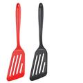 Pack of 2 Silicone Fish Spatula Non stick Large Slotted Flipper Turner High Heat Resistant Kitchen Cookwares for Frying Cooking Seafood Meat Eggs Omelets Pancakes Burgers