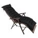 47.24x19.90 inch Chaise Lounge Cushions with 4 String Ties Patio Recliner Cushions for Outdoor Indoor Black