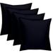 Set Of 4 - Indoor/Outdoor 20 Square Decorative Throw/Toss Pillows - Solid Navy