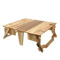 Folding Picnic Basket Table 2-in-1 Wooden Folding Picnic Table Storage Basket