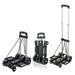 Lightweight Folding Foldable Hand Sack Truck Barrow Cart 4 Wheel Trolley 70KG