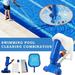 Cleaning Brush Clearance Sale Portable Swimming Pool Vacuum Cleaner Leaf Rake Mesh Frame Net Skimmer Cleaner Swimming Pool Tool With 5 Assembly Rods