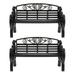 2 Pcs Outdoor Accessories Benches for outside Mini Chair Decorate Miniature Plastic