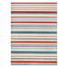 TOWN & COUNTRY EVERYDAY Rio Multicolor Stripe Indoor Outdoor Area Rug UV Fade Resistant High-Low Pile Red/Mutli 3 11 x5 2