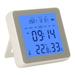 3.2in LCD Screen Smart Temperature Humidity Sensor Low Power Consumption Monitor for Bedroom Hotel WiFi Type(30â€‘40m)