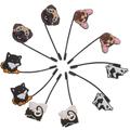 10 Pcs Animal Straw Cap Cowboy Hat for Men Tip Stoppers Anti-scald Silencers Protector Silica Gel