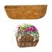 Nienjey Coco Liners For Planters - 1 Pack 30 Inch Trough Coconut Liners For Planters Window Box Coco Liners 100% Natural Coconut Fiber Liners For Wall Hanging Basket Window Box Fence Baskets