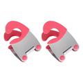 2 PCS Pot Clip Holder Rest Spoon Hook Silicone Spatula Stainless Steel Anti-scald Bowl Metal Serving Spoons