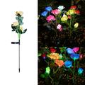Deagia Outdoor Lighting Clearance Solar Garden Lights - Solar Outdoor Lights with Beautiful & Realistic Rose Flowers - 7 Color Changing Solar Lights Outdoor for Yard Garden Decoratio 2024 Hot Selling