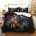 Fashion Bedspreads Dream Catcher Wolf Printed Comforter Cover Pillowcase Adult Home Bedding Set California King (98 x104 )