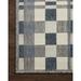 Alexander Home Renee Modern Buffalo Check Indoor / Outdoor Rug Ivory / Denim 11 -6 x 15 10 x 14 Outdoor Indoor Kitchen Patio Dining Room