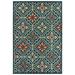 Havenside Home Style Haven Higgins Quatrefoil Panel Indoor/ Outdoor Area Rug by Blue/Orange 6 7 x 9 2 Floral & Botanical 6 x 9 Bedroom Patio