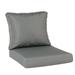 AOODOR Outdoor Chair Cushions Set 25 x25 Water Resistant Outdoor Deep Seat Cushions with Handle & Adjustable Straps Gray