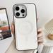 TECH CIRCLE Leather Case for iPhone 14 (6.1 ) 2022 - Premium PU Leather/Silicone Case [Compatible with Magsafe] [Cute Clock Design] Protective Lightweight Back Cover Phone Case White