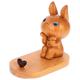 Easter Wood Bunny Phone Stand Cute Wooden Rabbit Cell Phone Holder