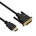 DVI to HDMI Cable HDMI Male to DVI-D Male Bi-Directional Adapter Cable HDMI to DVI-D 24+1 High Speed Cable Support 1080P HD for Raspberry Pi Roku Xbox One PS5 Blue-ray 0.5m