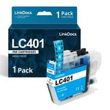 LC401 Ink Cartridges for LC401 brother ink Replacement for Brother LC401 LC401XL Ink Cartridges to Use with Brother MFC-J1010DW MFC-J1170DW MFC-J1012DW Printerï¼ˆCyan 1 Packï¼‰