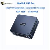 Beelink U59PRO Mini PC with Processor N5105 16G DDR4 500G SSD Mini Desktop Computer Support 2.4G/5G WiFi6 Dual NIC LAN BT5.2 Dual HDMI Business Mini Computer