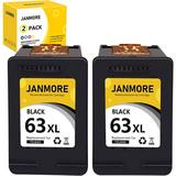 63XL Black Ink Cartridge Compatible for HP 63 XL Ink Cartridge Replacement for HP Envy 4520 4512 4516; Officejet 5252