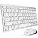 USB Wired Keyboard and Mouse Combo for Mac and PC - Save Space with a Compact Small Mac Keyboard and Mouse