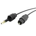 StarTech.com 10 ft. (3 m) Toslink to Mini Toslink Cable - Toslink to Mini Plug - Digital Audio Cable - Black - Toslink Cable (THINTOSMIN10)