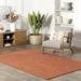 nuLOOM Rigo Hand Woven Farmhouse Jute Area Rug 6 x 9 Rust