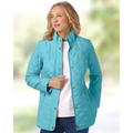 Blair Berkshire Diamond Quilted Jacket - Blue - 3X - Womens