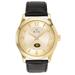 Men's Gold Grambling Tigers Gold-Tone Stainless Steel Leather Band Watch