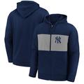 Men's Fanatics Branded Navy New York Yankees Team Twill Full-Zip Hoodie Jacket