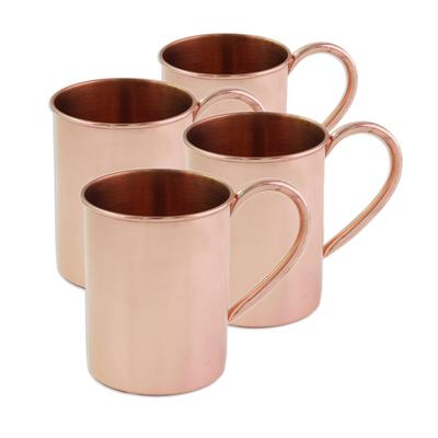 Toast to Friendship,'Hand Made Copper Mugs with Ha...