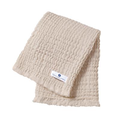 nordic coast company Baby Musselindecke Fransen Beige Damen