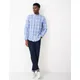 Crew Clothing Mens Slim Fit Pure Cotton Check Oxford Shirt - XS - Light Blue Mix, Light Blue Mix