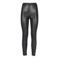 Michael Kors , Black Leather Effect Slim Fit Trousers ,Black female, Sizes: S