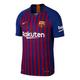 Men's Nike Training Sports Short Sleeve Soccer/Football Jersey SW Player Edition 18-19 Season Barcelona Home Blue