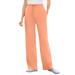 Plus Size Women's Sport Knit Straight Leg Pant by Woman Within in Orange Melon (Size 5X)