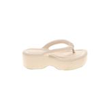 Melissa Wedges: Flip-Flop Platform Casual Ivory Solid Shoes - Women's Size 6 - Open Toe