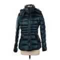 Andrew Marc Coat: Below Hip Teal Solid Jackets & Outerwear - Women's Size Small